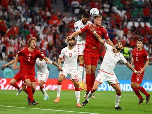 Skor Kacamata di Laga Denmark Vs Tunisia
