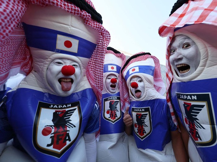 Soccer Football - FIFA World Cup Qatar 2022 - Group E - Germany v Japan - Khalifa International Stadium, Doha, Qatar - November 23, 2022
Japan fans inside the stadium before the match REUTERS/Lee Smith