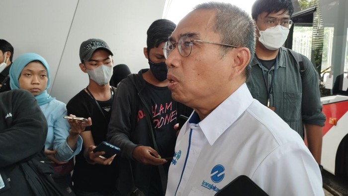 epala Divisi Sekretaris Perusahaan PT Transjakarta Anang Rizkani Noor  (Brigitta-detikcom)