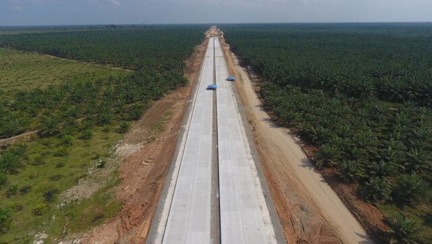 Jalan Tol Indrapura - Kisaran sepanjang 47,75 Km merupakan bagian dari Jalan Tol Trans Sumatera (JTTS) dukungan konektivitas antar wilayah dari Medan ke Kisaran maupun wilayah sekitarnya. (Dok: PUPR)