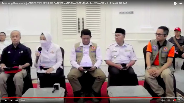 Kepala BMKG Dwikorita Karnawati di Konpers BNPB