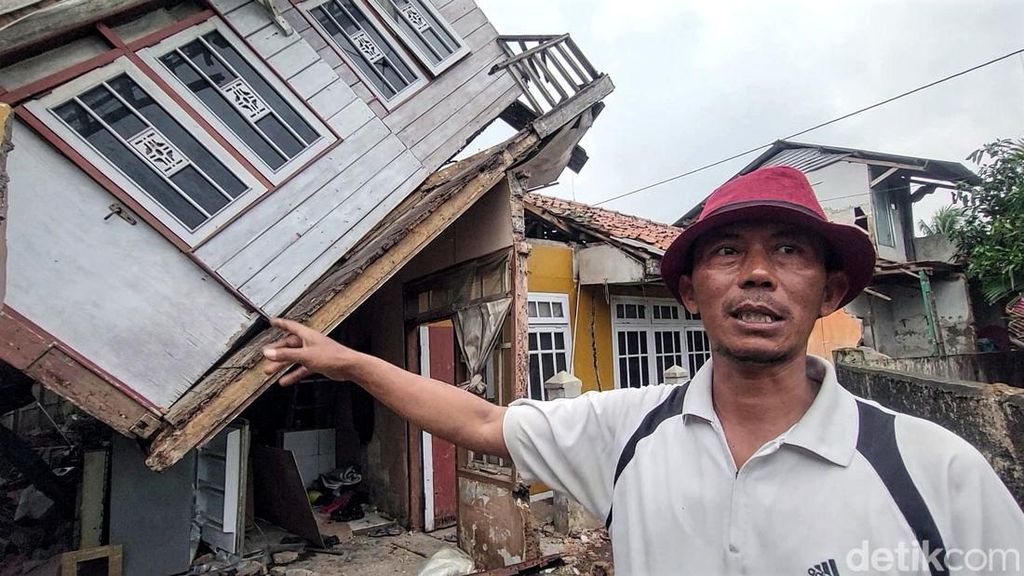 Cerita di Balik Rumah Miring Supyandi Imbas Gempa Cianjur
