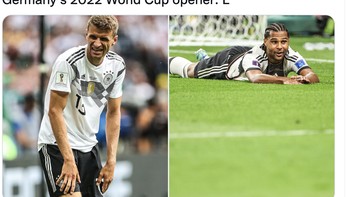 Sama seperti di Piala Dunia 2018, Jerman di Piala Dunia 2022 juga menelan kekalahan di laga perdana. Foto: Twitter