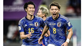 Jepang memulai Piala Dunia 2022 dengan gaya, langsung menghancurkan Jerman. Foto: Twitter