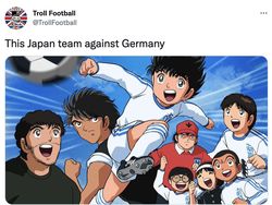 Meme Jepang Libas Jerman, yang Main Naruto Sampai Tsubasa