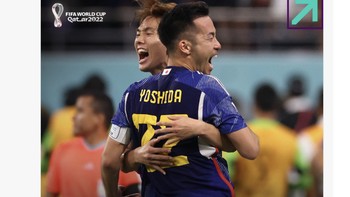 Akun resmi FIFA World Cup langsung mengabarkan kemenangan mengejutkan Jepang atas Jerman 2-1. Foto: Twitter