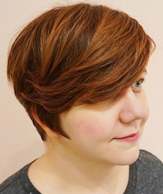 Contoh rekomendasi model rambut pendek untuk wanita gemuk.