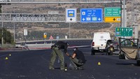 Ledakan tersebut terjadi di dekat halte bus di Yerusalem. (AP Photo/Maya Alleruzzo)