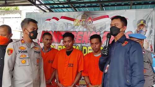 Polsek Kuta tangkap tiga pelaku pengeroyokan karena tak terima ditegur saat menggeber sepeda motor. (I Wayan Sui Suadnyana/detikBali)