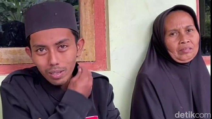 Salah satu korban luka gempa Cianjur asal Brebes, Muamarudin (27), Rabu (23/11/2022).