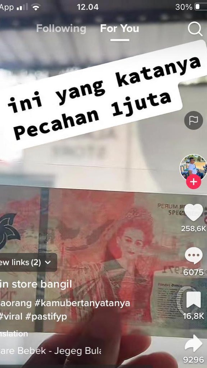 Spesimen Uang Rp 1,0