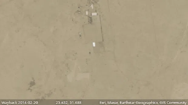 Timelapse Stadion Al Bayt di Kota Al Khor, Qatar, diakses detikJateng dari situs Living Atlas pada Rabu (23/11/2022).
