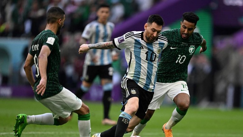 Timnas Arab Saudi mengalahkan Argentina 2-1 di babak Grup C di Stadion Lusail.