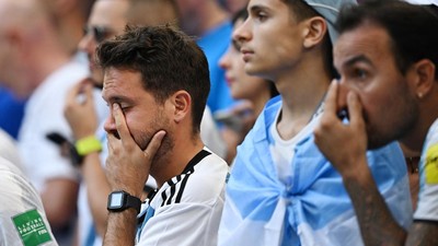 Wajah-wajah Lesu Suporter Argentina