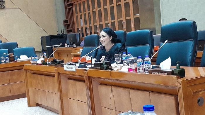 Anggota DPR Komisi IX Krisdayanti audiensi dengan murid-guru SMPN 25 Jakarta Anggota DPR Komisi IX Krisdayanti audiensi dengan murid-guru SMPN 25 Jakarta
