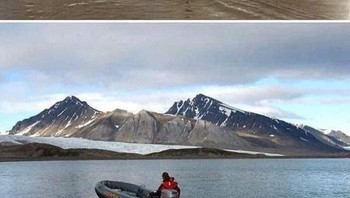 Samudra Arktik difoto di tempat yang sama, 105 tahun lalu vs hari ini. Foto: Historyfeels via Boredpanda  