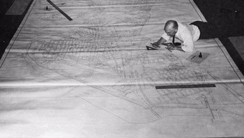 Beginilah para insinyur melakukan perencanaan kota sebelum era Autocad tiba. Foto: Historyfeels via Boredpanda  