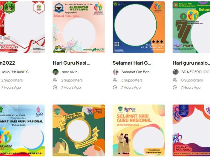Kumpulan link twibbon Hari Guru Nasional 2022.