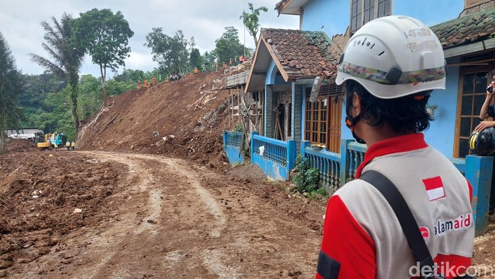 Lokasi Longsor yang Timbun Rumah di Cianjur