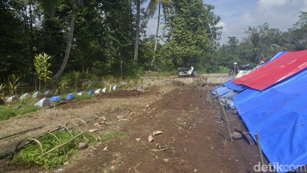 Lokasi pengungsian di Kampung Panumbangan, Cianjur.