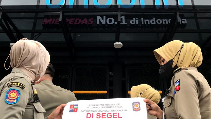 Mie Gacoan di Bogor disegel Satpol PP (Sholihin-detikcom)