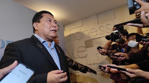 Kepala BNN Komjen Pol Petrus R Golose saat ditemui wartawan di sela-sela acara Sing Against Drugs di bilangan Kuta, Badung, Kamis (24/11/2022).