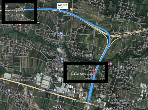Peta TKP kecelakaan Alphard Maut di Tol Semarang-Solo Km 490, Boyolali, menuju Exit Tol Colomadu, diakses dari Google Maps pada Kamis (24/11/2022) siang.