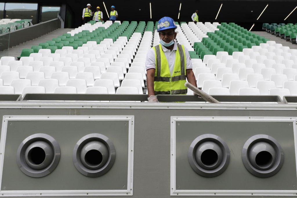 Stadion Pendidikan Qatar it isan stadion berpendingin terbuka dengan kapasitas 45.350 kursi dan terletak di tengah beberapa kampus universitas di Kota Pendidikan Qatar Foundation di Doha. (Foto AP/Hassan Ammar)