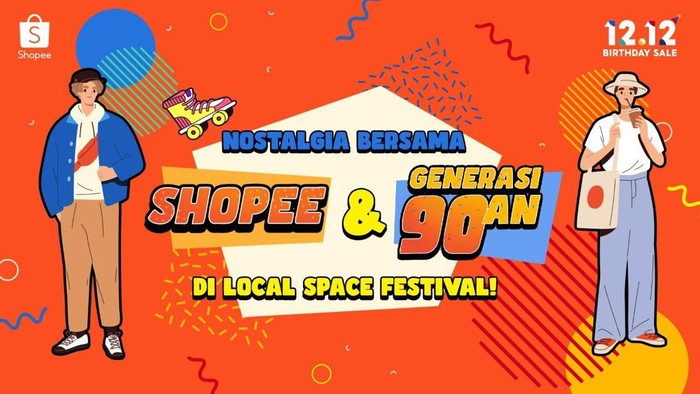 Shopee bersama Generasi 90an mengadakan Local Space Festival yang merupakan bagian dari kemeriahan 12.12 Birthday Sale. Shopee bersama Generasi 90an mengadakan Local Space Festival yang merupakan bagian dari kemeriahan 12.12 Birthday Sale.