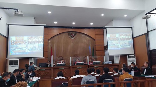 Sidang perusakan CCTV terkait pembunuhan Yosua di PN Jaksel (Zunita-detikcom)