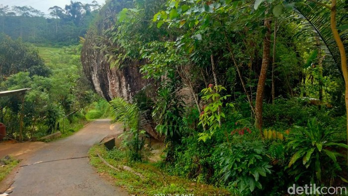 Batu Iuh di Cianjur yang berdiri kokoh meski diguncang gempa.