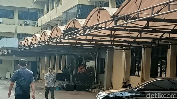 Kondiri Gedung Baintelkam Polri pagi ini