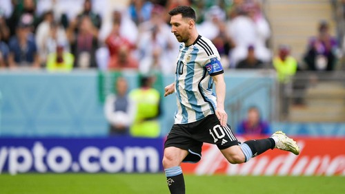 LUSAIL CITY, QATAR - NOVEMBER 22: Lionel Messi of Argentina takes a penalty during the Group C - FIFA World Cup Qatar 2022 match between Argentina and Saudi Arabia at the Lusail Stadium on November 22, 2022 in Lusail City, Qatar (Photo by Pablo Morano/BSR Agency/Getty Images)