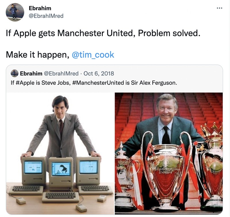 Meme MU dibeli Apple