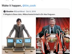 Meme Kocak MU Dibeli Apple, Logo Setan Merah Jadi Kroak