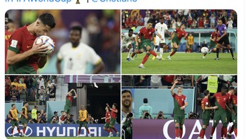 Momen yang disebut historis bagi pemain legendaris ini. Foto: Twitter