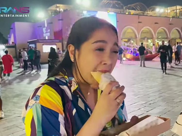 Nonton Piala Dunia 2022 di Qatar, Nagita Slavina Asyik Jajan Kaki Lima