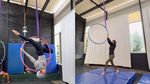 Gaya Olla Ramlan Olahraga Pakai Aerial Hoop, Begini Potretnya
