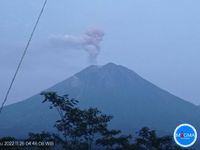 Gunung Semeru Erupsi, Tinggi Kolom Abu 700 Meter Di Atas Puncak