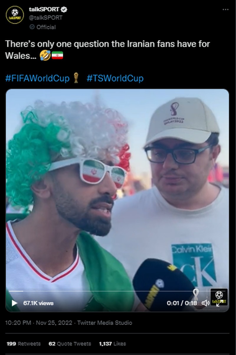 Iran mengalahkan Wales 2-0 di laga Grup B Piala Dunia 2022. Beragam reaksi di Twitter pun muncul, termasuk fans Iran yang menanyakan keberadaan Gareth Bale.