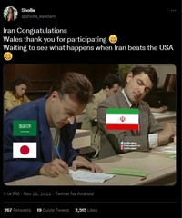Iran mengalahkan Wales 2-0 di laga Grup B Piala Dunia 2022. Beragam reaksi di Twitter pun muncul, termasuk fans Iran yang menanyakan keberadaan Gareth Bale.