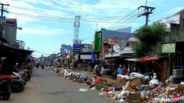 Lokasi penusukan jukir di Pasar Rengasdengklok, Karawang.