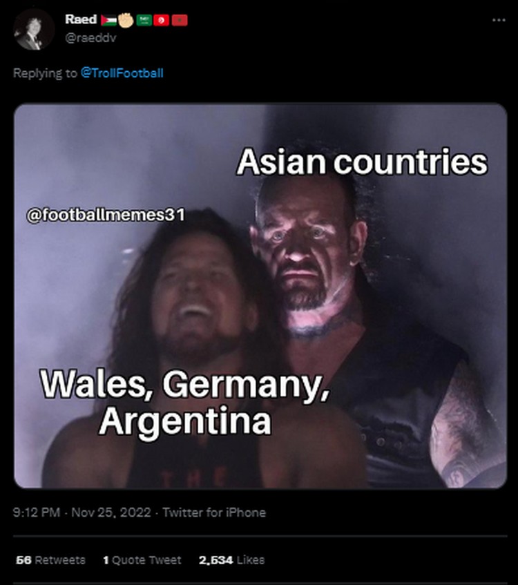 Meme Asia Taklukan Eropa dan Amerika Latin di Piala Dunia 2022 Banyak hal mengejutkan yang terjadi di Piala Dunia 2022. Beberapa seperti kehebatan negara di Asia yang menumbangkan deretan tim Eropa dan Amerika Latin.