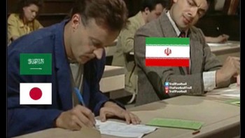 Iran baru saja mengikuti langkah Arab Saudi dan Jepang, dengan menumbangkan Wales 2-0. Foto: (Twitter).