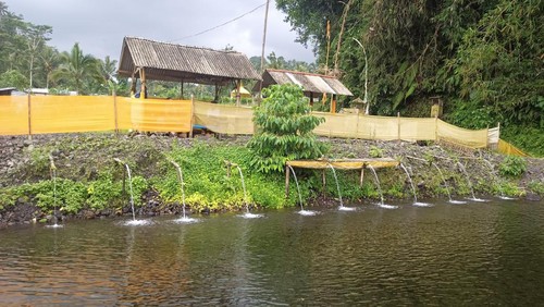 Pura Tirta Kelebut Toya Sah Telaga Dwaja atau Pelukatan Tirta Sah di Banjar Dinas Susut, Desa Muncan, Kecamatan Selat, Kabupaten Karangasem, Bali.