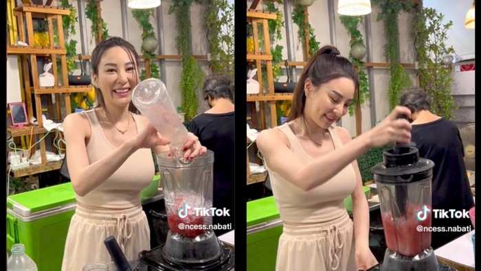 Viral Penjual Jus Semangka Cantik di Thailand, Ncess Nabati Ikut Terpana