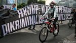 Aksi Tolak RKUHP di CFD Bundaran HI Dibubarkan Polisi