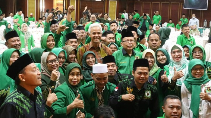 Gubernur Jateng, Ganjar Pranowo, hadiri Rapimwil PPP di Semarang, Minggu (27/11/2022).