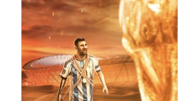 Kemenangan La Albiceleste ini berkat gol dan assist yang ditoreh Lionel Messi. Foto: Twitter