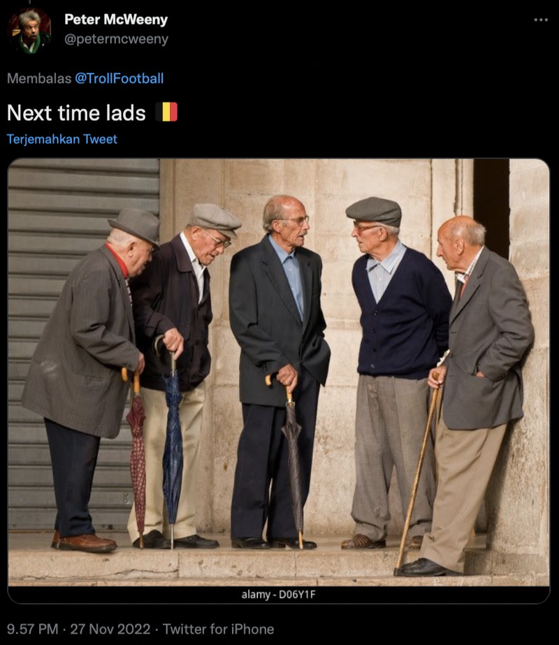 Meme Belgia vs Maroko Piala Dunia 2022